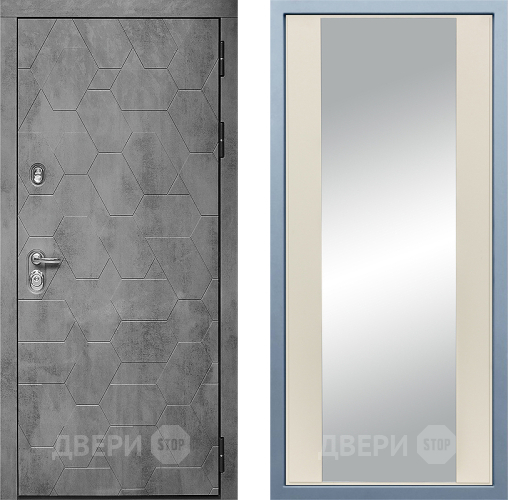 Входная металлическая Дверь Дива МД-51 Д-15 Зеркало Шампань в Можайске