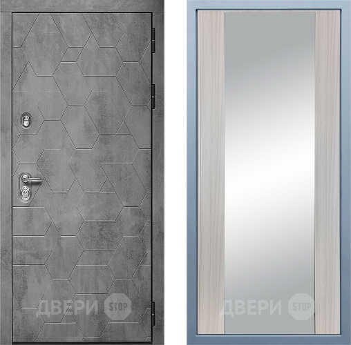 Входная металлическая Дверь Дива МД-51 Д-15 Зеркало Сандал белый в Можайске