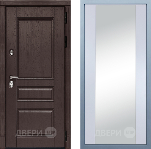 Входная металлическая Дверь Дива МД-90 Д-15 Зеркало Белый в Можайске