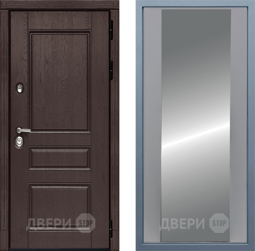 Входная металлическая Дверь Дива МД-90 Д-15 Зеркало Силк Маус в Можайске