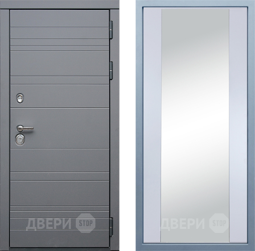 Входная металлическая Дверь Дива МД-39 Д-15 Зеркало Белый в Можайске