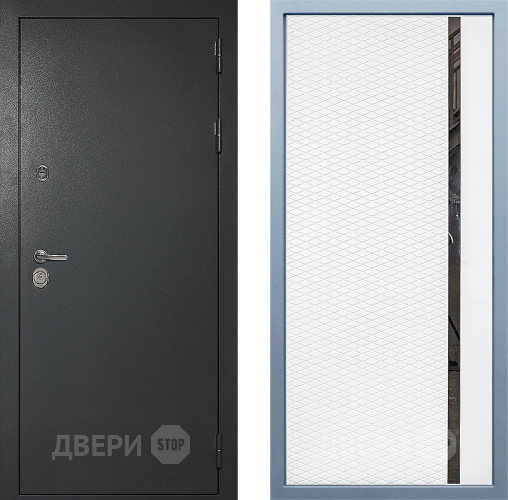Входная металлическая Дверь Дива МД-40 Титан МХ-47 Белый матовый в Можайске
