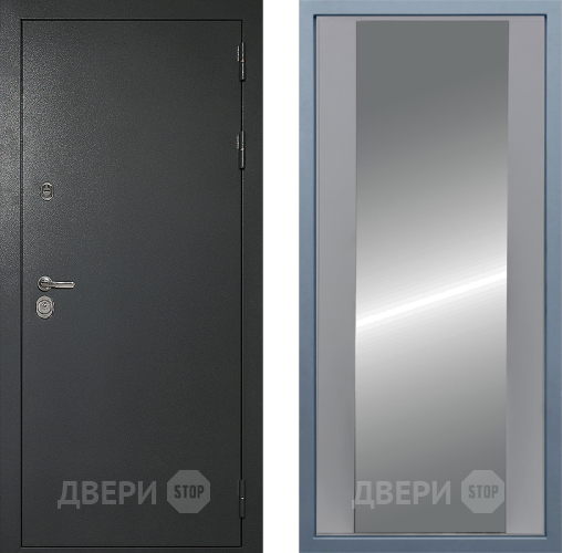 Входная металлическая Дверь Дива МД-40 Титан Д-15 Зеркало Силк Маус в Можайске