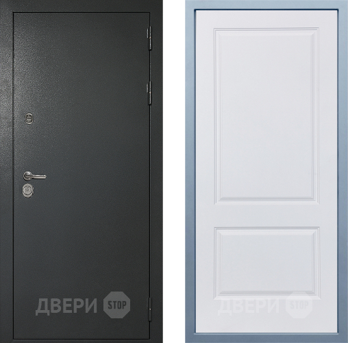 Входная металлическая Дверь Дива МД-40 Титан Д-7 Белый в Можайске