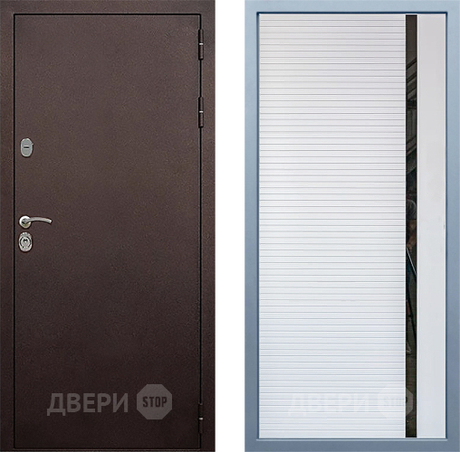 Входная металлическая Дверь Дива МД-40 Медь МХ-45 Белый матовый в Можайске