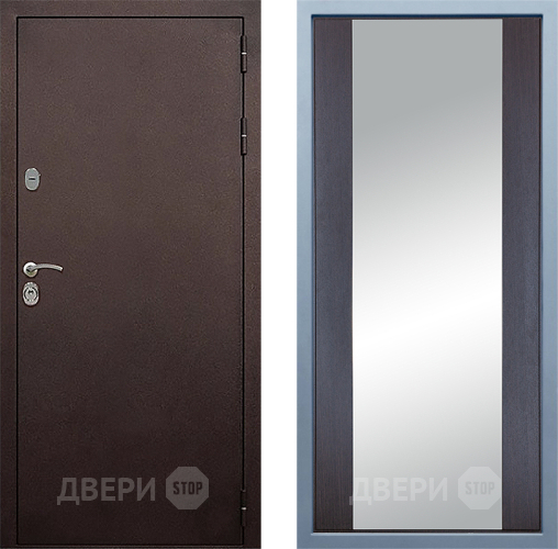 Входная металлическая Дверь Дива МД-40 Медь Д-15 Зеркало Венге в Можайске