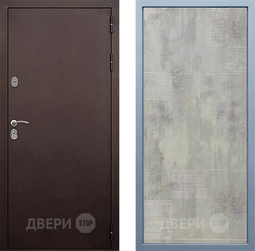 Входная металлическая Дверь Дива МД-40 Медь Д-4 Бетон темный в Можайске