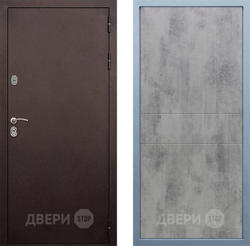 Входная металлическая Дверь Дива МД-40 Медь М-1 Бетон темный в Можайске