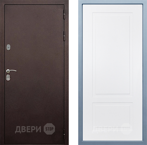 Входная металлическая Дверь Дива МД-40 Медь Н-7 Белый в Можайске