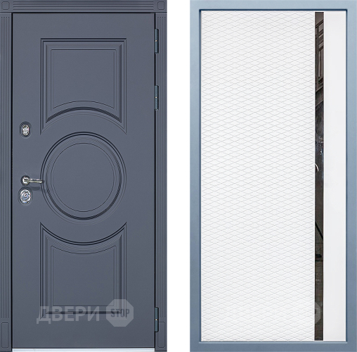 Входная металлическая Дверь Дива МХ-30 STR МХ-47 Белый матовый в Можайске