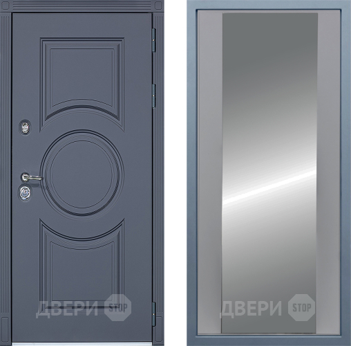 Входная металлическая Дверь Дива МХ-30 STR Д-15 Зеркало Силк Маус в Можайске