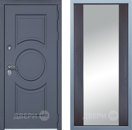 Входная металлическая Дверь Дива МХ-30 STR Д-15 Зеркало Венге в Можайске