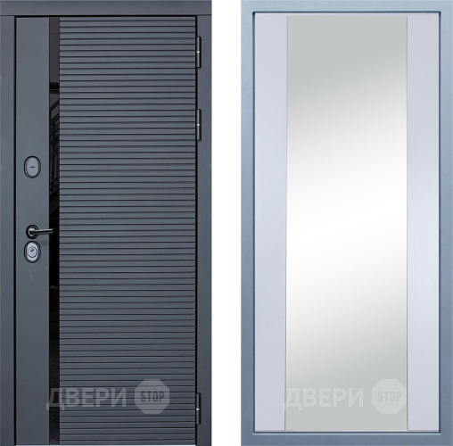 Входная металлическая Дверь Дива МХ-45 STR Д-15 Зеркало Белый в Можайске