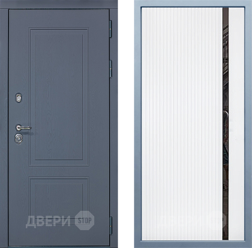 Входная металлическая Дверь Дива МХ-38 STR МХ-46 Белый матовый в Можайске