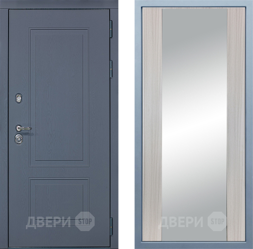 Входная металлическая Дверь Дива МХ-38 STR Д-15 Зеркало Сандал белый в Можайске