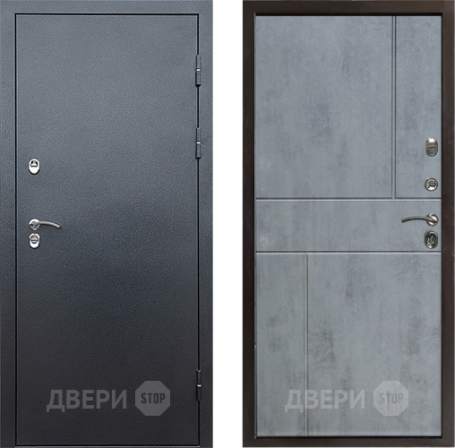 Входная металлическая Дверь Престиж TERMO с терморазрывом Снегирь Серебро Горизонт Бетон темный в Можайске