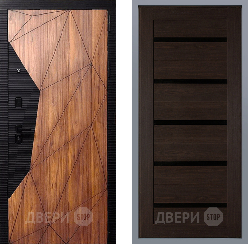 Дверь Заводские двери Морра СБ-1 орех тисненый в Можайске