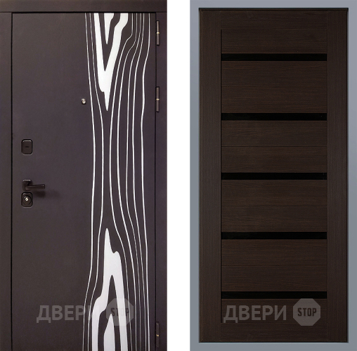 Дверь Заводские двери Леванте СБ-1 орех тисненый в Можайске