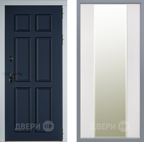 Дверь Заводские двери Стокгольм Зеркало Макси Белый матовый в Можайске