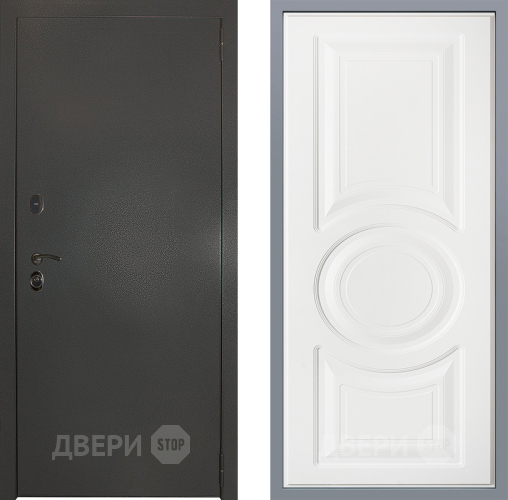 Дверь Заводские двери Эталон 3к антик серебро Неаполь Лофт белый в Можайске