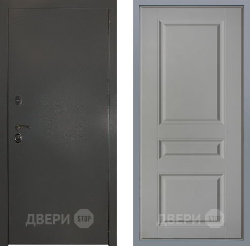 Дверь Заводские двери Эталон 3к антик серебро Стокгольм Грей софт в Можайске
