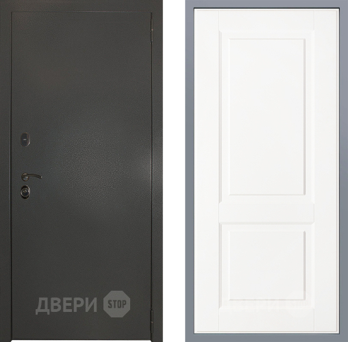 Дверь Заводские двери Эталон 3к антик серебро Доррен Белый софт в Можайске