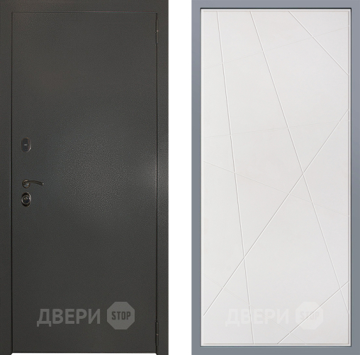 Дверь Заводские двери Эталон 3к антик серебро Флитта Белый софт в Можайске