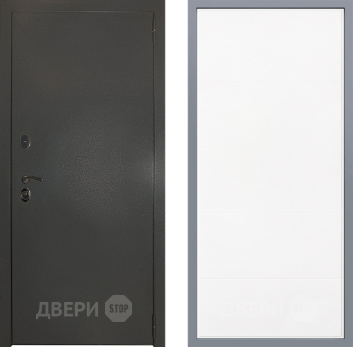 Дверь Заводские двери Эталон 3к антик серебро Тривия Белый софт в Можайске