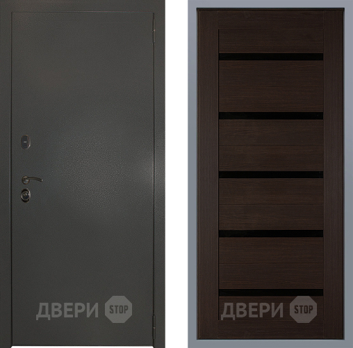 Дверь Заводские двери Эталон 3к антик серебро СБ-1 орех тисненый в Можайске