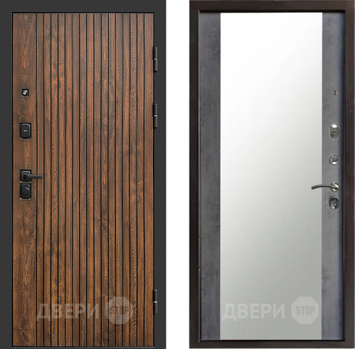Входная металлическая Дверь Престиж Tvist Зеркало Бетон темный в Можайске