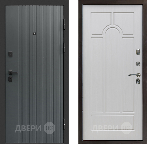 Входная металлическая Дверь Престиж Tvist Grey Арка Лиственница белая в Можайске