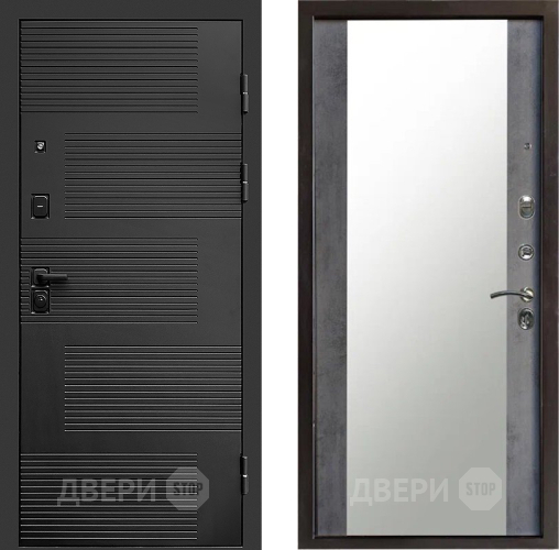 Входная металлическая Дверь Престиж Favorit Зеркало Бетон темный в Можайске
