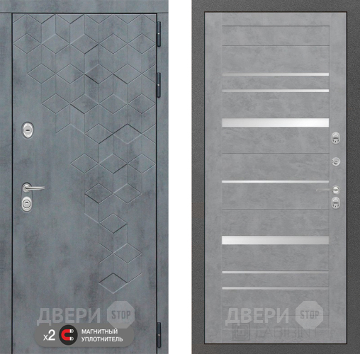 Входная металлическая Дверь Лабиринт (LABIRINT) Бетон 20 Бетон светлый в Можайске