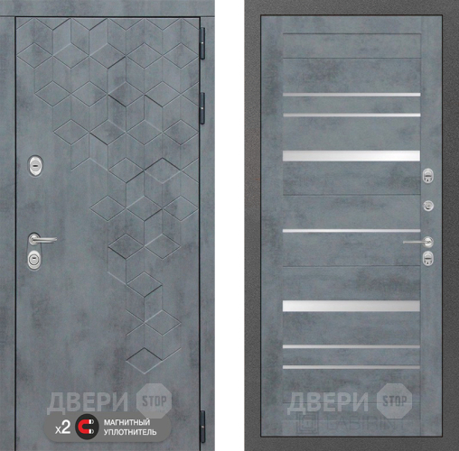 Входная металлическая Дверь Лабиринт (LABIRINT) Бетон 20 Бетон темный в Можайске