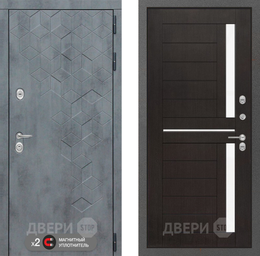 Входная металлическая Дверь Лабиринт (LABIRINT) Бетон 02 Венге в Можайске