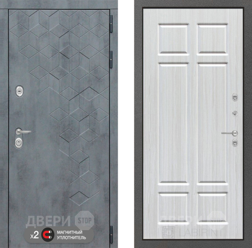 Входная металлическая Дверь Лабиринт (LABIRINT) Бетон 08 Кристалл вуд в Можайске