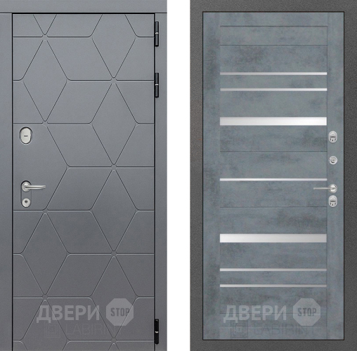 Входная металлическая Дверь Лабиринт (LABIRINT) Cosmo 20 Бетон темный в Можайске
