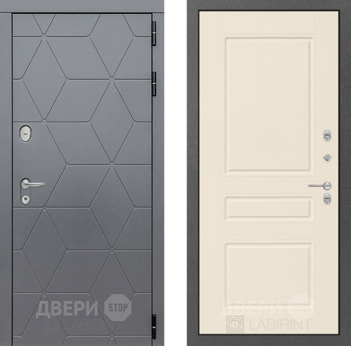 Входная металлическая Дверь Лабиринт (LABIRINT) Cosmo 03 Крем софт в Можайске