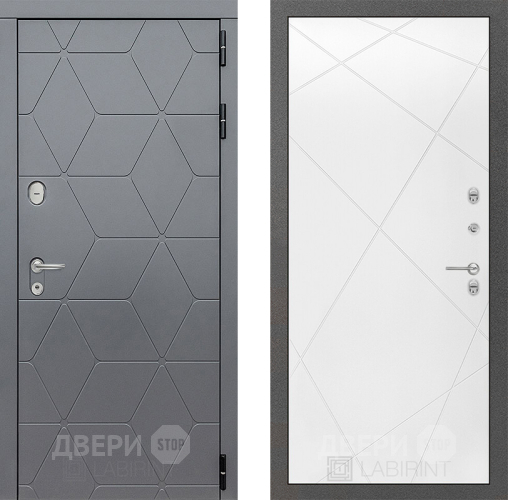Входная металлическая Дверь Лабиринт (LABIRINT) Cosmo 24 Белый софт в Можайске