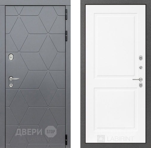 Входная металлическая Дверь Лабиринт (LABIRINT) Cosmo 11 Белый софт в Можайске