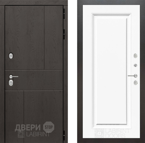 Входная металлическая Дверь Лабиринт (LABIRINT) Urban 27 Белый (RAL-9003) в Можайске