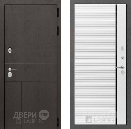 Входная металлическая Дверь Лабиринт (LABIRINT) Urban 22 Белый софт в Можайске