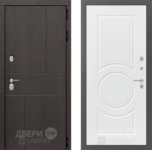 Входная металлическая Дверь Лабиринт (LABIRINT) Urban 23 Белый софт в Можайске