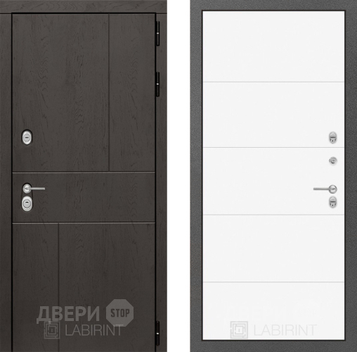 Входная металлическая Дверь Лабиринт (LABIRINT) Urban 13 Белый софт в Можайске