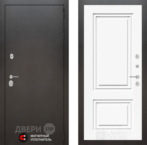 Дверь Лабиринт (LABIRINT) Silver 26 Белый (RAL-9003) в Можайске