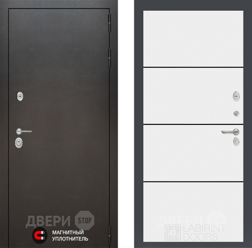 Дверь Лабиринт (LABIRINT) Silver 25 Белый софт в Можайске