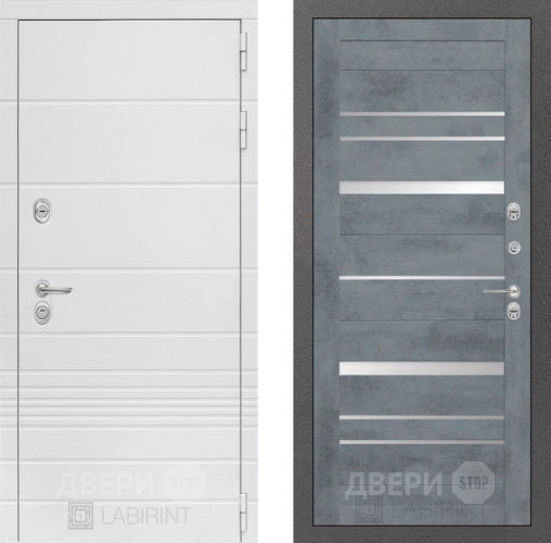 Входная металлическая Дверь Лабиринт (LABIRINT) Трендо 20 Бетон темный в Можайске