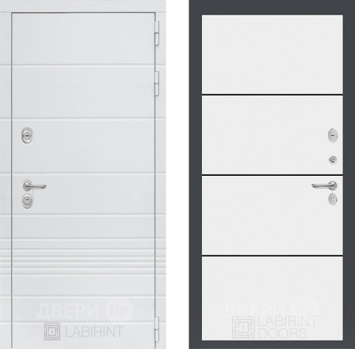 Дверь Лабиринт (LABIRINT) Трендо 25 Белый софт в Можайске