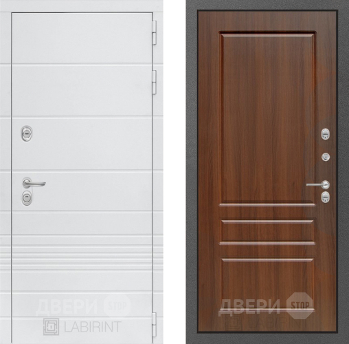 Входная металлическая Дверь Лабиринт (LABIRINT) Трендо 03 Орех бренди в Можайске