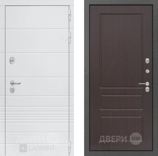 Входная металлическая Дверь Лабиринт (LABIRINT) Трендо 03 Орех премиум в Можайске